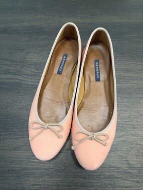 Margaux Pink Ballet Flats with Bow Trim